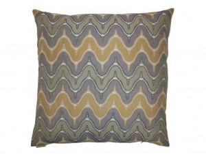 An impressive pillow with grey and yellow variations
